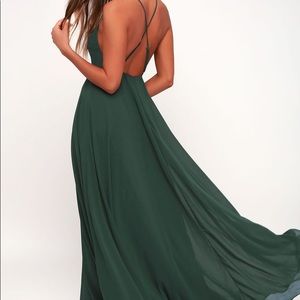 Dark green maxi dress